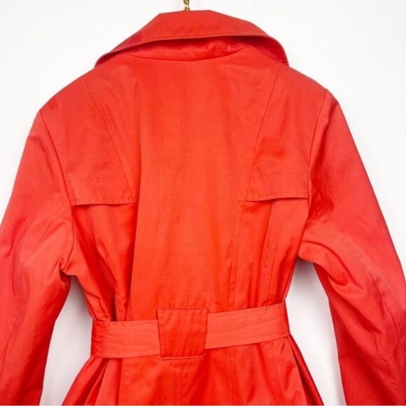 Via Spiga Trench Coat belted Vibrant Orange XL - Picture 7 of 11